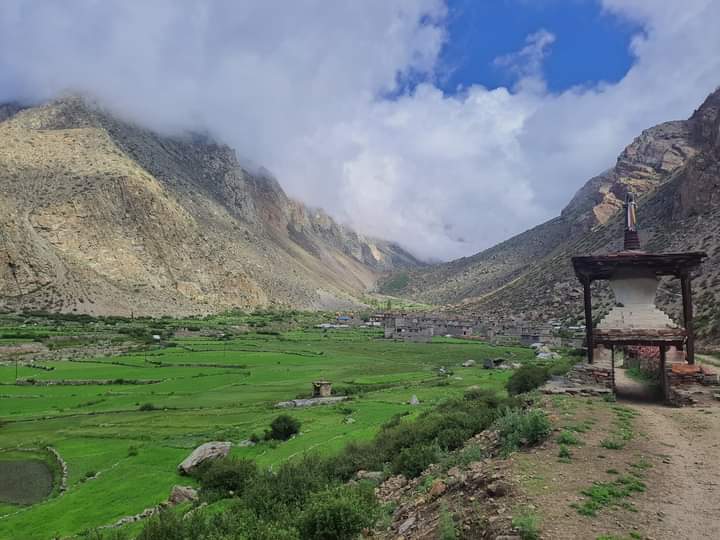 हिमालपारीको लिमीमा खेतीयोग्य जमिन बाँझिदैं 